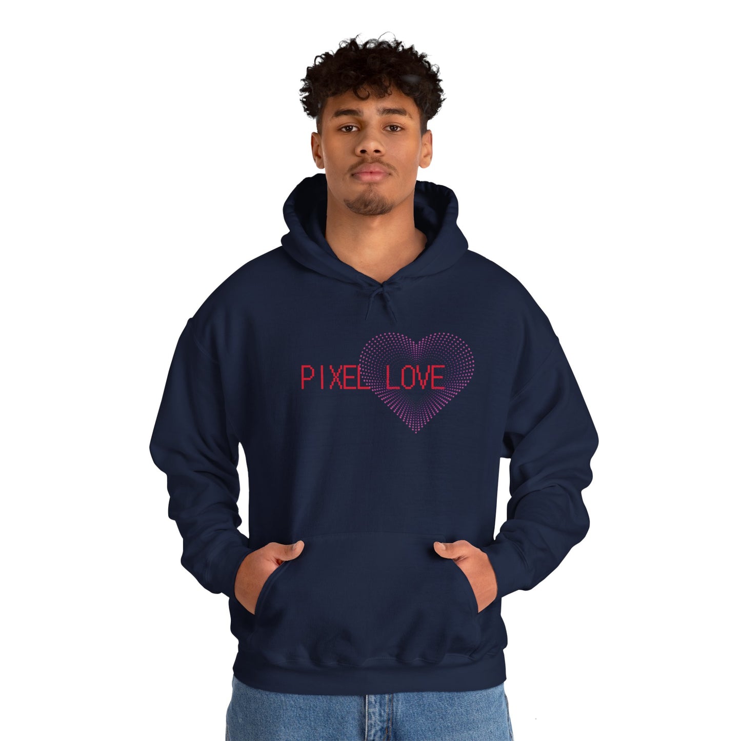 Pink Dotted Heart - Pixel Love Hoodie (CA)