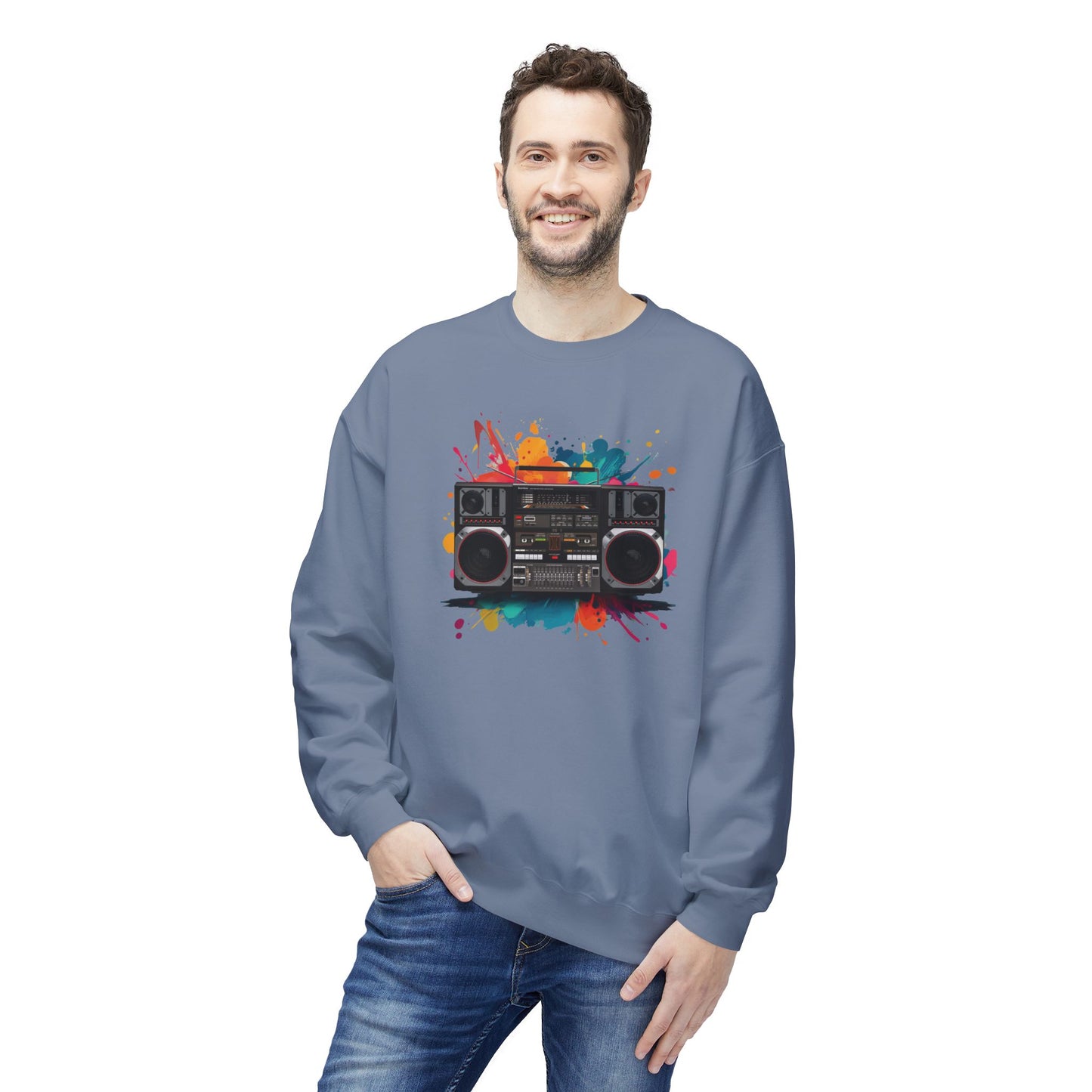 Retro 80's Boombox Sweatshirt (Unisex)